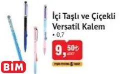 STUDİ İÇİ TAŞLI VE ÇİÇEKLİ  VERSATİL KALEM